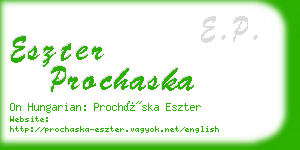 eszter prochaska business card